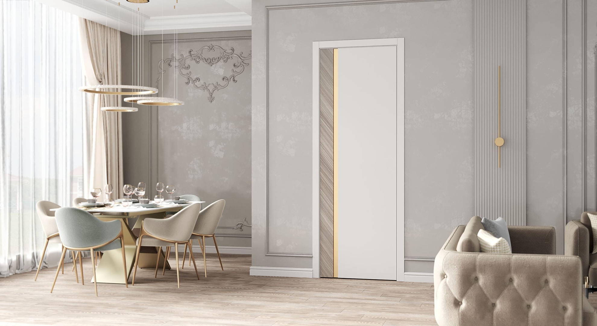 Дверь Сенс c интегрированной ручкой